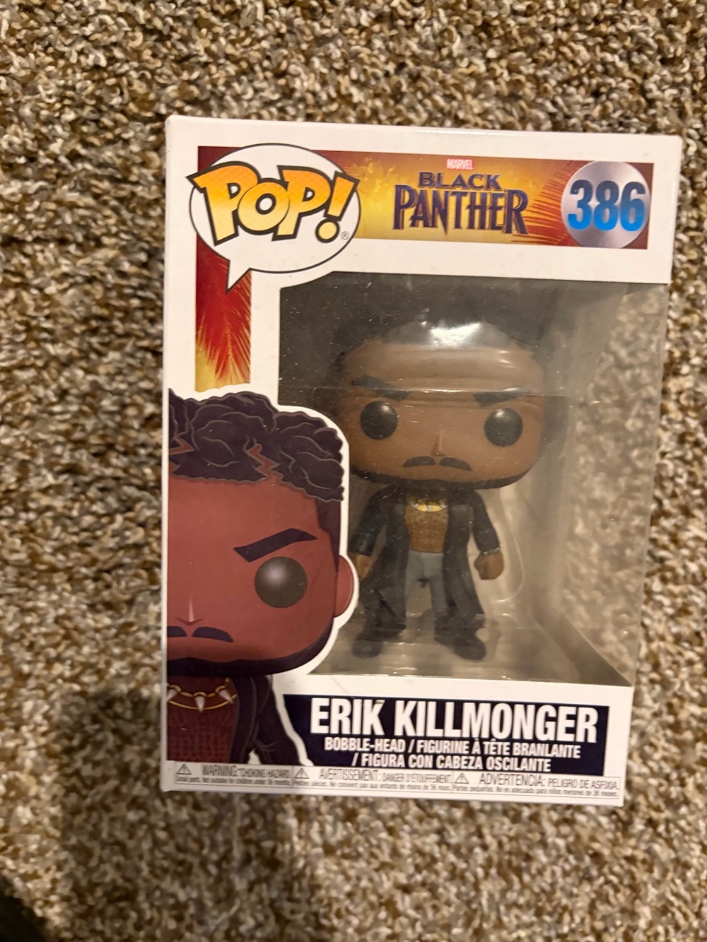 Funko Black Panther Erik Killmonger Pop! Vinyl - Black, Gold, Brown